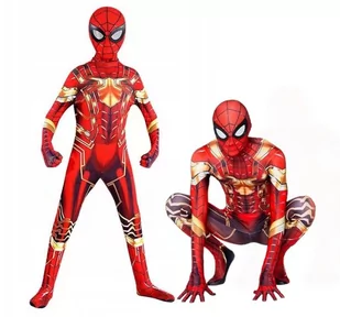 Kostium Strój Spiderman Stalowy Czerwony Nowy 152/158 12-13L - Stroje karnawałowe - miniaturka - grafika 1
