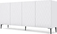 Komody - Elior Komoda biały mat + czarne nogi - Nuvis 6X - miniaturka - grafika 1
