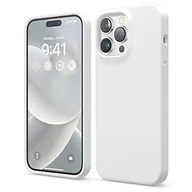 Etui i futerały do telefonów - elago Etui kompatybilne z iPhone'em 14 Pro Max, etui z płynnego silikonu, etui ochronne na całą obudowę, odporne na wstrząsy, smukłe etui na telefon, miękka wyściółka z mikrofibry, 17.0 cm (białe) - miniaturka - grafika 1