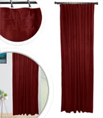Zasłony - Gotowe Grube Zasłony 140x250 Miękkie Zaciemniająca VELVET Zasłona BORDOWY - miniaturka - grafika 1
