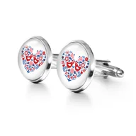 Spinki do mankietów i krawatów - Ptaszki folkowe - spinki do mankietów - miniaturka - grafika 1