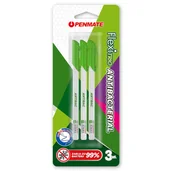Długopisy - PENMATE Długopis Flexi Trio Jet Antibacterial nieb. 3szt - Penmate - miniaturka - grafika 1