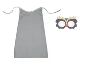 Stroje karnawałowe - ZESTAW SOWA SZARY PELERYNA 75cm 2el - miniaturka - grafika 1