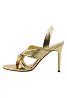 Czółenka - caissa Damskie czółenka typu slingback ze skóry, złote, rozmiar 37 EU, złoto, 37 eu - miniaturka - grafika 1