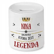 Skarbonki - Skarbonka Dla Niny Urodziny Idealny Prezent z Nadrukiem ze Zdjęciem - miniaturka - grafika 1