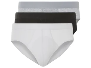 LIVERGY® Slipy męskie z bawełny, 3 pary (4/S, Czarny/ szary/ biały) - Majtki męskie - miniaturka - grafika 1