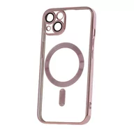 Etui i futerały do telefonów - Nakładka Color Chrome Mag do iPhone 15 6,1" różowo-złota - miniaturka - grafika 1
