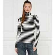 Bluzki damskie - CALVIN KLEIN JEANS Golf | Regular Fit - miniaturka - grafika 1