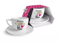 Filiżanki - Filiżanka ze spodkiem 400 ml na Walentynki Myślę - miniaturka - grafika 1