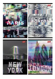 Zeszyt A5/60K kratka Glitched City (10szt) - ST-MAJEWSKI - Zeszyty szkolne - miniaturka - grafika 1