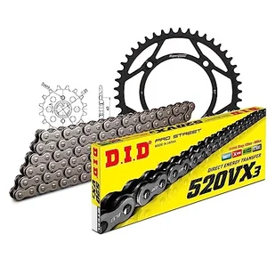 Zestaw łańcuchów DID stal 520VX3 / 114 bez końca do Yamaha XV Virago S 250 ccm rok prod. 1989-2015 - Części motocyklowe - miniaturka - grafika 1