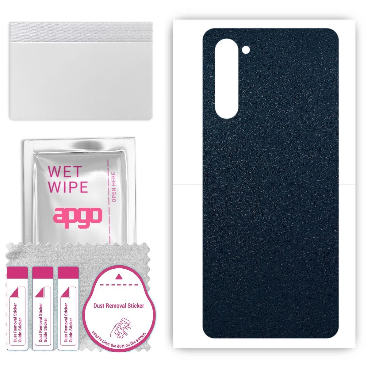 Folia naklejka skórka strukturalna na TYŁ do Oppo Reno3 5G - Skóra Granatowa - apgo SKINS