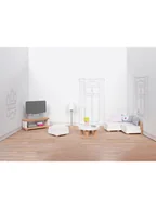 Akcesoria dla lalek - Goki Meble "Living room" do domku dla lalek - 3+ - miniaturka - grafika 1