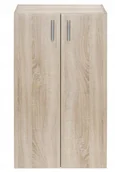 Regały - Meble Dekorado REGAŁ SZAFKA 2D3P SENSO 2 DRZWI 3 PÓŁKI DĄB SONOMA 001054 - miniaturka - grafika 1
