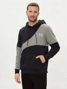 Under Armour Bluza techniczna Ua Essential Flc Blocked Hd 1383070-001 Czarny Loose Fit - Bluzy męskie - miniaturka - grafika 1