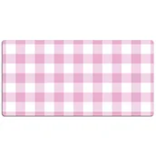 Podkładki na biurko - Podkładka na biurko z nadrukiem Różowa geometryczna kratka 120x60 cm - miniaturka - grafika 1