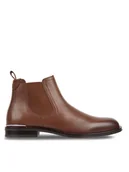 Botki męskie - Tommy Hilfiger Sztyblety Core Rwb Hilfiger Lth Chelsea FM0FM04806 Brązowy - miniaturka - grafika 1