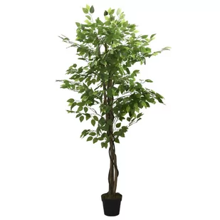 vidaXL Sztuczny fikus, 756 liści, 150 cm, zielony - Sztuczne kwiaty - miniaturka - grafika 1