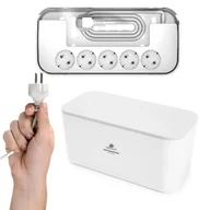 Listwy zasilające - Spacetronik Organizer BOX stacja ładowania z listwą 5xAC 3xUSB - miniaturka - grafika 1