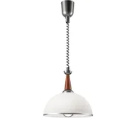 Lampy sufitowe - Lampa wisząca z reg. wysokości CHIARA 1xE27/60W/230V srebrna/buk - miniaturka - grafika 1