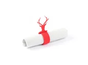 Dekoracja stołu - Serwetnik ze wzorem świątecznym - Głowa Renifera - 21 cm - 1 szt. - miniaturka - grafika 1