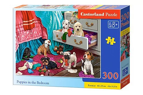 Castorland Puzzle 300 elementów. Zwierzaki w sypialni