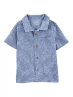Kaftaniki dla niemowląt - carter's Koszula w kolorze niebieskim - miniaturka - grafika 1