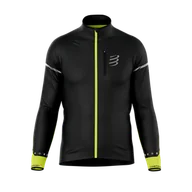 Kurtki męskie - COMPRESSPORT Kurtka biegowa męska HURRICANE WINDPROOF JACKET FLASH black/fluo - miniaturka - grafika 1