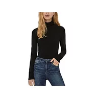 Swetry damskie - VERO MODA Sweter damski z golfem, czarny, L - miniaturka - grafika 1