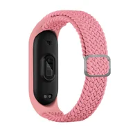 Akcesoria do smartwatchy - Braders Opaska Strap Fabric do Xiaomi Mi Band 7 / 6 / 5 / 4 / 3 pleciony materiałowy różowy - miniaturka - grafika 1
