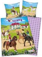Pościel dla dzieci - Pościel Dziecięca Koniki Konie Koń Kucyki 135X200 Horse Club Bawełna Płaska - miniaturka - grafika 1