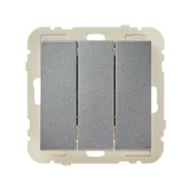 Wyłączniki światła i elektryczne - Efapel Włącznik potrójny Logus grafitowy - miniaturka - grafika 1