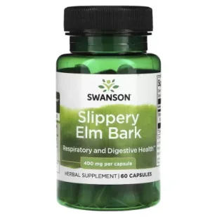 Swanson Slippery Elm Bark 400 mg - Kora wiązu czerwonego Suplement diety 60 kaps. - Układ pokarmowy - miniaturka - grafika 1