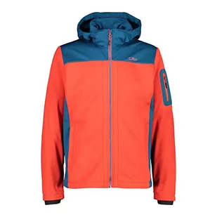 CMP Męska kurtka softshell Giacca Melange 39a5027m, Fire-Deep Lake, 50 - Kurtki męskie - miniaturka - grafika 1