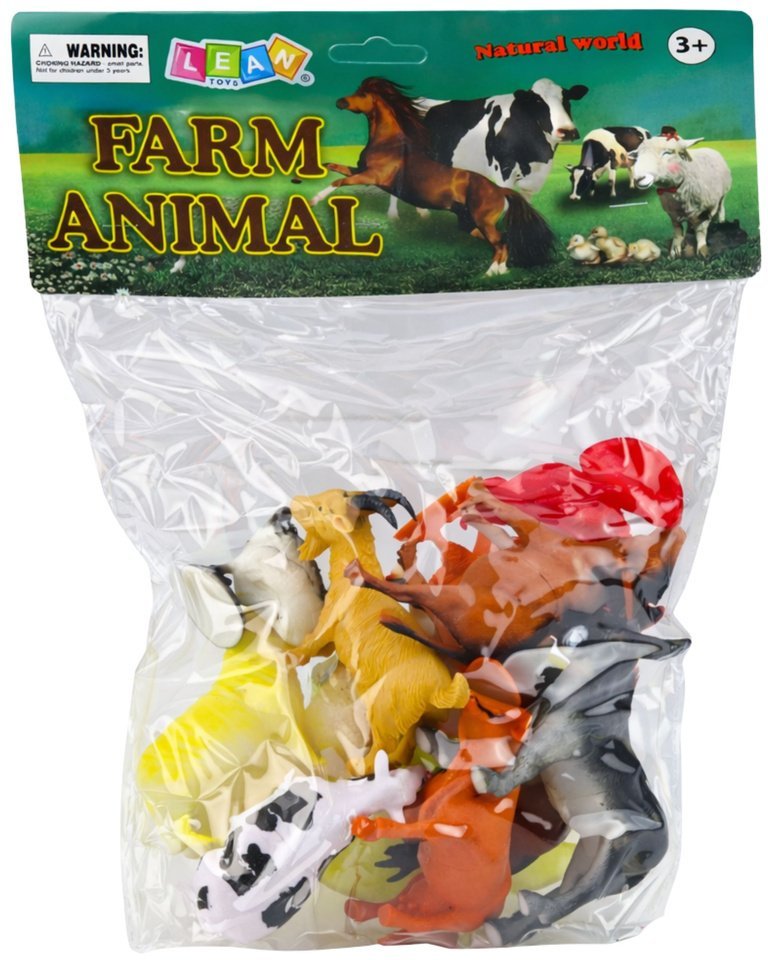 Figurka LeanToys Zestaw Figurki Zwierzęta Gospodarskie Domowe Farma 12 szt.