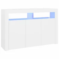 Komody - vidaXL Szafka z oświetleniem LED biała 115,5 x 30 x 75 cm 804337 - miniaturka - grafika 1