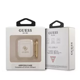 Guess GUA2UCG4GT AirPods cover Transparent Glitter Collection - Akcesoria do słuchawek - miniaturka - grafika 4