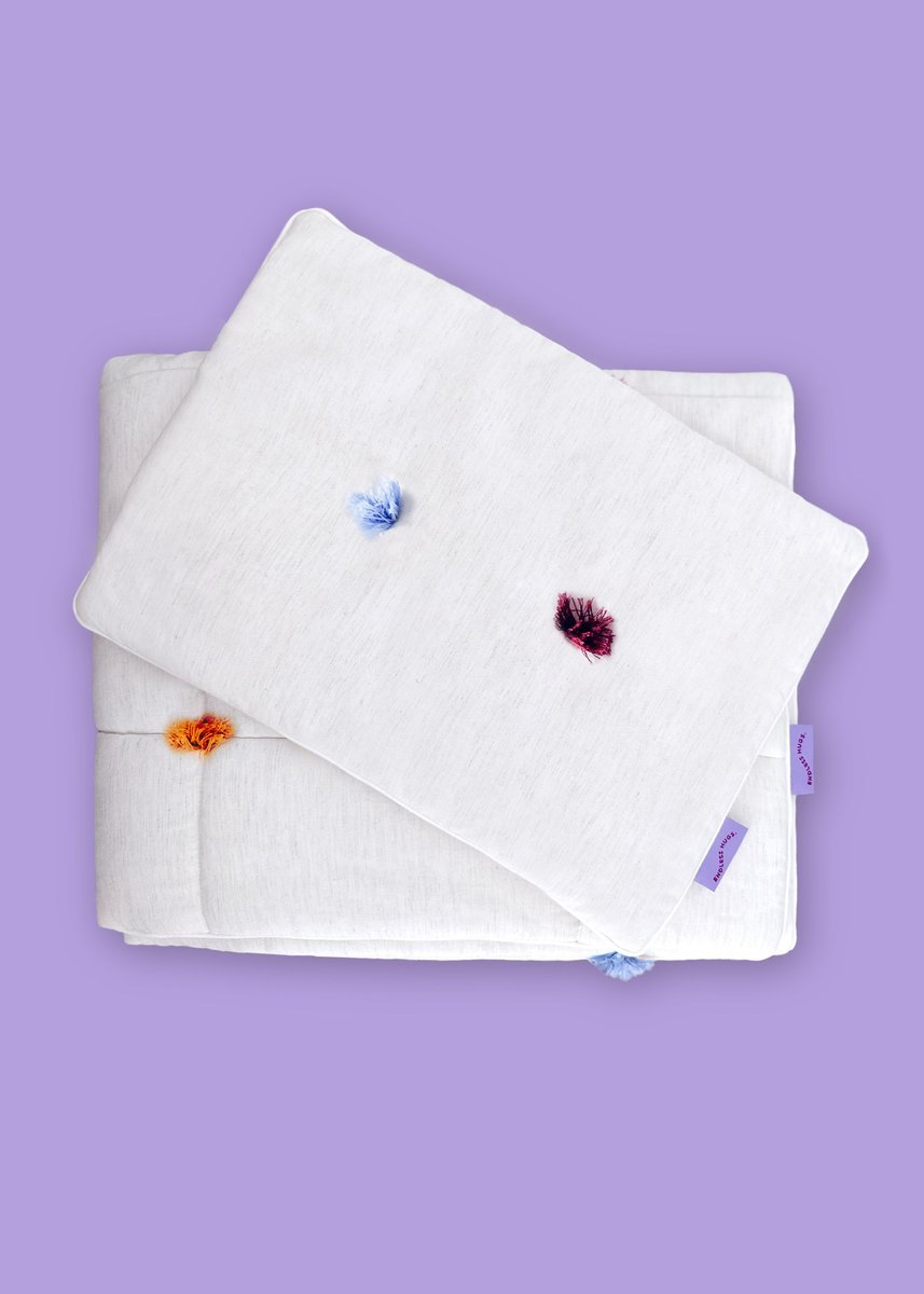 POŚCIEL DZIECIĘCA Z PIKOWANIEM - BAMBUSOWA - PREMIUM / BLUE