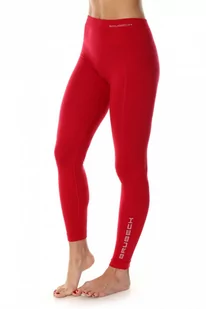 Getry termoaktywne damskie Brubeck Extreme Wool LE11130 malinowy - Spodnie sportowe damskie - miniaturka - grafika 1