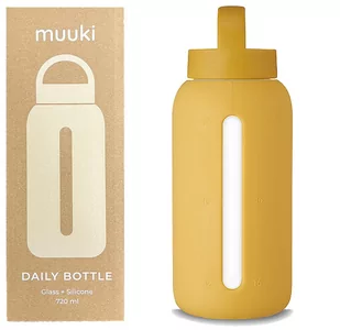 Muuki Butelka Motywacyjna Na Wodę, Szklana, 720ml Honey Mustard - Shakery i bidony sportowe - miniaturka - grafika 1