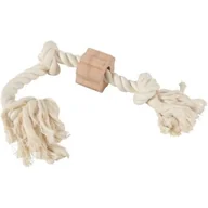 Zabawki dla psów - Zolux Zabawka sznurowa Wild 3 węzły, z drewn - miniaturka - grafika 1