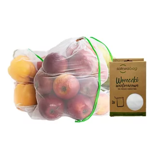Torby i wózki na zakupy - Woreczki wielorazowe na owoce i warzywa - grafika 1
