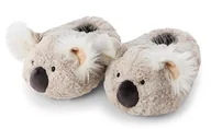 Kapcie damskie - NICI 62342 Pluszowe kapcie, koala Karbor, ciepłe kapcie dla dzieci i dorosłych, buty w kształcie zwierząt, z antypoślizgową podeszwą, szare, rozmiar M (36–39) - miniaturka - grafika 1