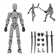 Manekiny wystawowe - Mini Ruchomy Robot Figurka Ruchoma Manekin 3D Figurka 13cm - miniaturka - grafika 1