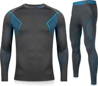 Bielizna sportowa męska - Alpinus Bielizna termoaktywna męska Active Base Layer Set szara GT43880 r. S - miniaturka - grafika 1