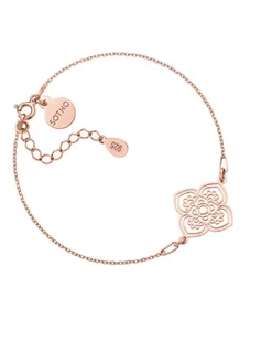 Bransoletka z różowego złota z dużą rozetką - Bransoletki - miniaturka - grafika 1