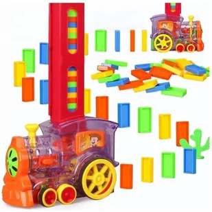 Lokomotywa domino pociąg układanka klocki 2A - Klocki - miniaturka - grafika 4