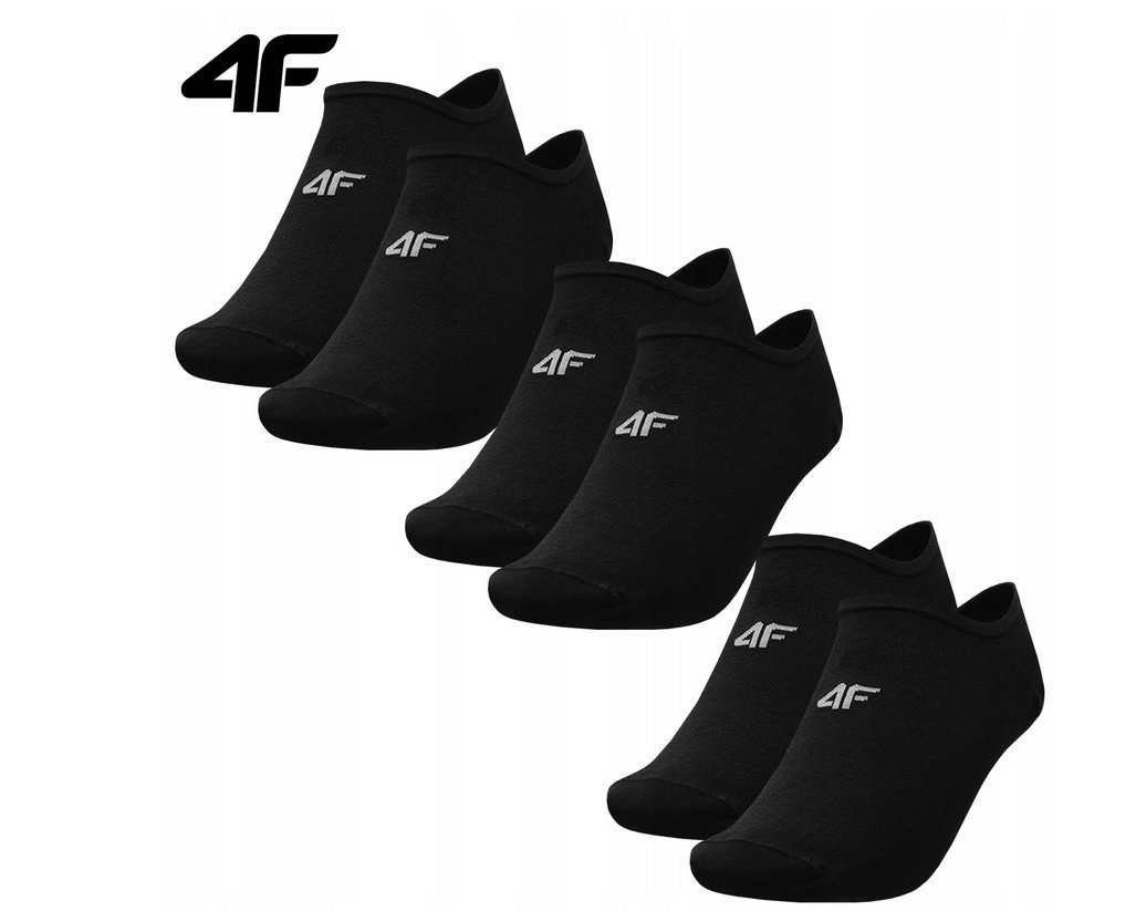 SKARPETKI MĘSKIE 4F SKARPETY STOPKI CZARNE 6PAK 39-42