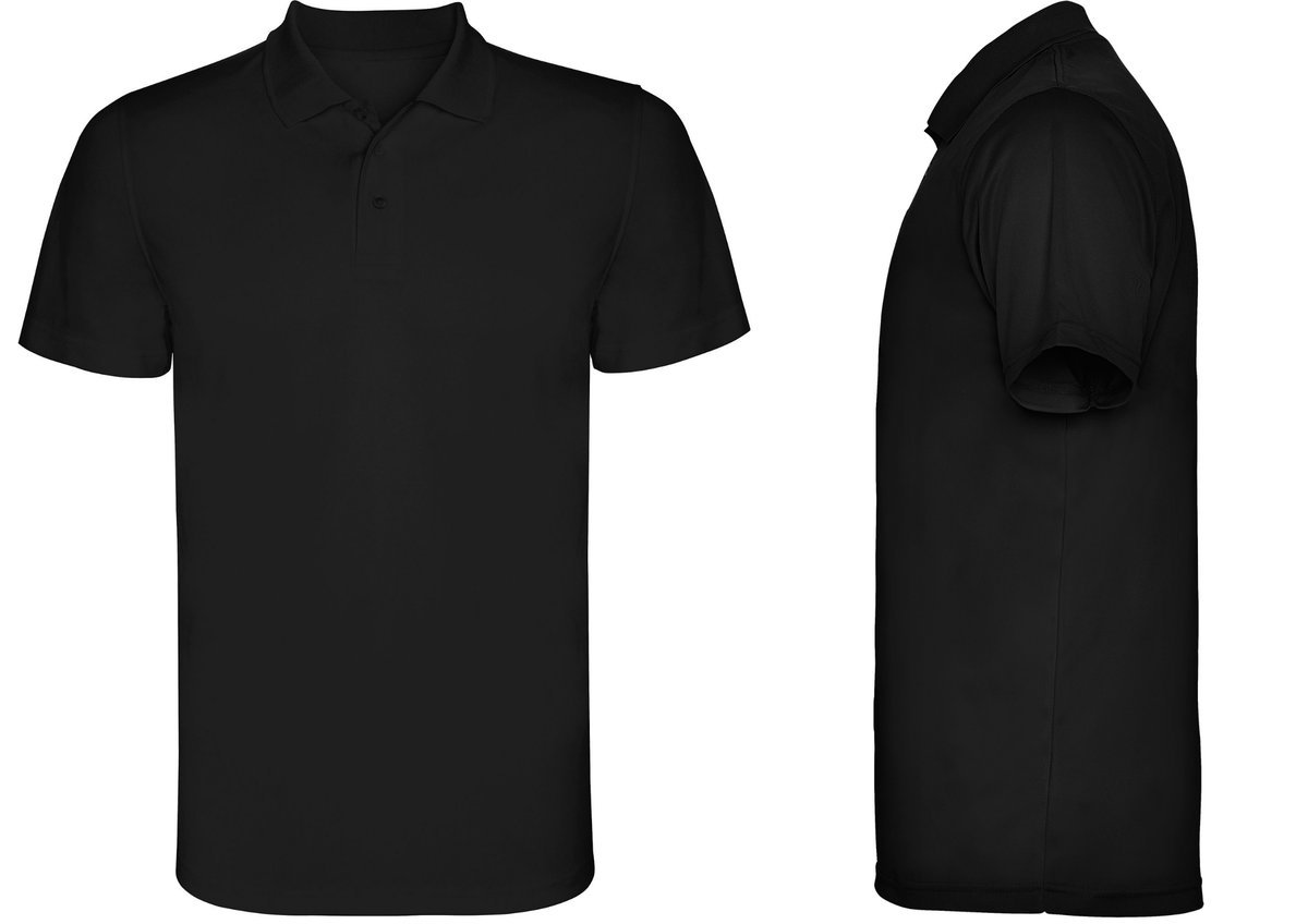 Koszulka POLO Sportowa Męska Polówka Roly 0404 CZARNA L