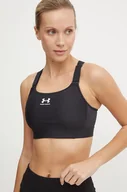 Bielizna sportowa damska - Under Armour biustonosz sportowy kolor czarny gładki - miniaturka - grafika 1